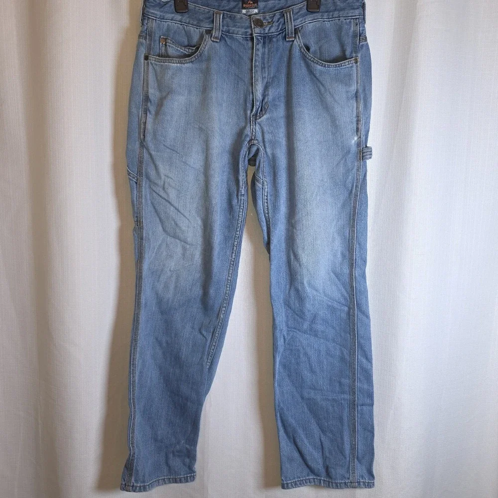 Ridgecut Carpenter Jeans Mens 34x32 Blue Denim Toughwear Utility Pants Excellent